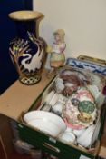 ONE BOX OF LATE 19TH/EARLY 20TH CENTURY CERAMICS, to include an 1881 Coalport A8649 bonbon dish,