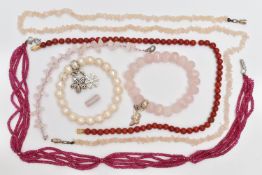 ASSORTED BEADED JEWELLERY, to include a 'Thomas Sabo' fresh water pearl bracelet, fitted with two
