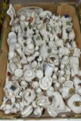 ONE BOX OF ASSORTED CRESTED WARE, maker's names include J.R & Co. W.H Goss, Carlton, etc. figures of
