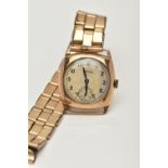 A GENTS 9CT GOLD 'BERNEX' WRISTWATCH, manual wind, round cream dial signed 'Bernex', Arabic