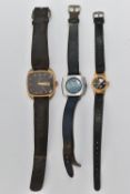 THREE 'ORIS' WRISTWATCHES, all hand wound movements, each dial signed 'Oris', case backs signed '