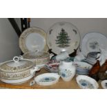 A QUANTITY OF COLLECTABLE CERAMICS AND GLASSWARE, comprising two Royal Worcester 'Hyde Park' pattern
