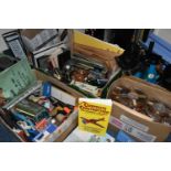 SIX BOXES AND LOOSE SUNDRY ITEMS ETC, to include an Ellison Big Shot die cutting machine, cast
