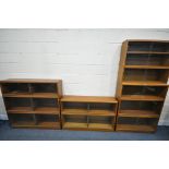 A SELECTION OF SIMPLEX BOOKCASES, various lengths totalling ten sections longest length 122cm (