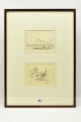 CIRCLE OF ROBERT BRANDARD (1805-1862) TWO LANDSCAPE SKETCHES, comprising a scene of Shanklin in