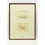 CIRCLE OF ROBERT BRANDARD (1805-1862) TWO LANDSCAPE SKETCHES, comprising a scene of Shanklin in