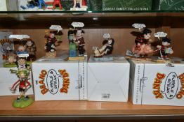 SEVEN BOXED LIMITED EDITION ROBERT HARROP DESIGNS 'THE BEANO AND DANDY BUBBLE & SPEAK' SCULPTURES,
