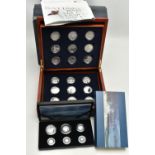 A ROYAL MINT COMMEMORATIVE, 90th Anniversary of the end of WWI 18 Sterling Silver Proof coins by