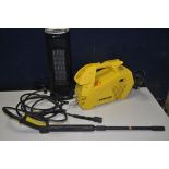 A KARCHER 411 PRESSURE WASHER with hose and lance, along with a Puremate PM1550 ceramic tower heater