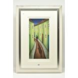 PAUL HORTON (BRITISH 1958) 'SHADOWS IN TIME', a signed limited edition print depicting a man walking