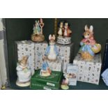 SEVEN BOXED BEATRIX POTTER CERAMIC ORNAMENTS ETC, comprising a Beswick Peter and the Red Pocket