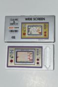 SNOOPY TENNIS GAME & WATCH BOXED, box only contains minor wear and tear, requires replacement