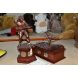 TWO DANBURY MINT WW2 THEMED SCULPTURES, comprising 'The Liberator', a bronzed resin figure of a