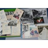 MOTOR RACING & ENTERTAINMENT EPHEMERA to include signed photographs and British Racing Drivers