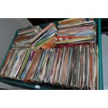 A TRAY CONTAINING APPROX THREE HUNDRED 7 INCH SINGLES including a quantity by Elvis Presley ( all