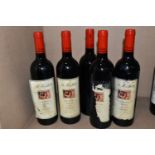 AUSTRALIAN RED WINE, Five bottles of St. Hallet Old Block Shiraz 1997 Barossa 14% vol. 750ml, all