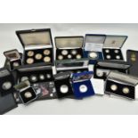 A LARGE AMOUNT OF MAINLY ROYAL MINT BOXED COINAGE, to include 4x Britannia Silver Proof