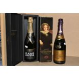 CHAMPAGNE, Two Bottles of 1st class Champagne comrising one bottle of MOET & CHANDON 2002 Grand