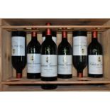 SEVEN BOTTLES OF CHATEAU GISCOURS 1993, Margaux, Grand Cru Classe en 1855, 12.5% vol. 750ml, fill