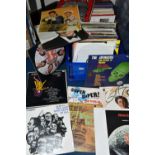 TWO TRAYS CONTAINING OVER NINETY LPs 12 INCH SINGLES AND LP BOXSETS of mostly Jazz music and
