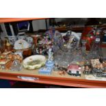 A GROUP OF CERAMICS AND GLASSWARE, including a pressed glass Bonzo inkwell, reg no.719074, Price