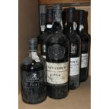 SIX BOTTLES OF LATE BOTTLED VINTAGE PORT and one bottle of Distinction Port comprising four