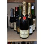 ALCOHOL, Ten Bottles of assorted vintage alcohol comprising one bottle of Moet & Chandon Brut