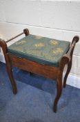 AN EDWARDIAN PIANO STOOL