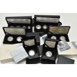 A SMALL BOX OF BRITANNIA ROYAL MINT COINAGE, to include a 2010 4 coin Silver Proof set and a 2011