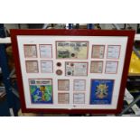 FOOTBALL ENGLAND WORLD CUP 1966, A Framed Collage of Memorabilia from the England World Cup