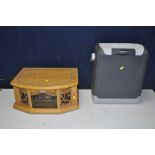A PHONOGRAPH GF665 MUSIC CENTER (PAT pass and working), along with a Halfords cooler (UNTESTED)
