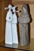 TWO LLADRO FIGURES, comprising a Gres Monk no 2060, sculptor Salvador Debon, issued 1997-1998, and