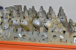 A QUANTITY OF RESIN RUSTIC ANIMAL FIGURES AND CANDLE HOLDERS, comprising five Rabbit candle holders,