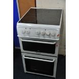 A HOTPOINT EW50 ELECTRIC COOKER measuring width 50cm x depth 66cm x height 91cm (UNTESTED)
