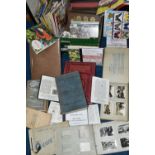 ONE BOX OF BOOKS AND CIGARETTE CARD ALBUMS, to include nine 1930's Senior Service card albums