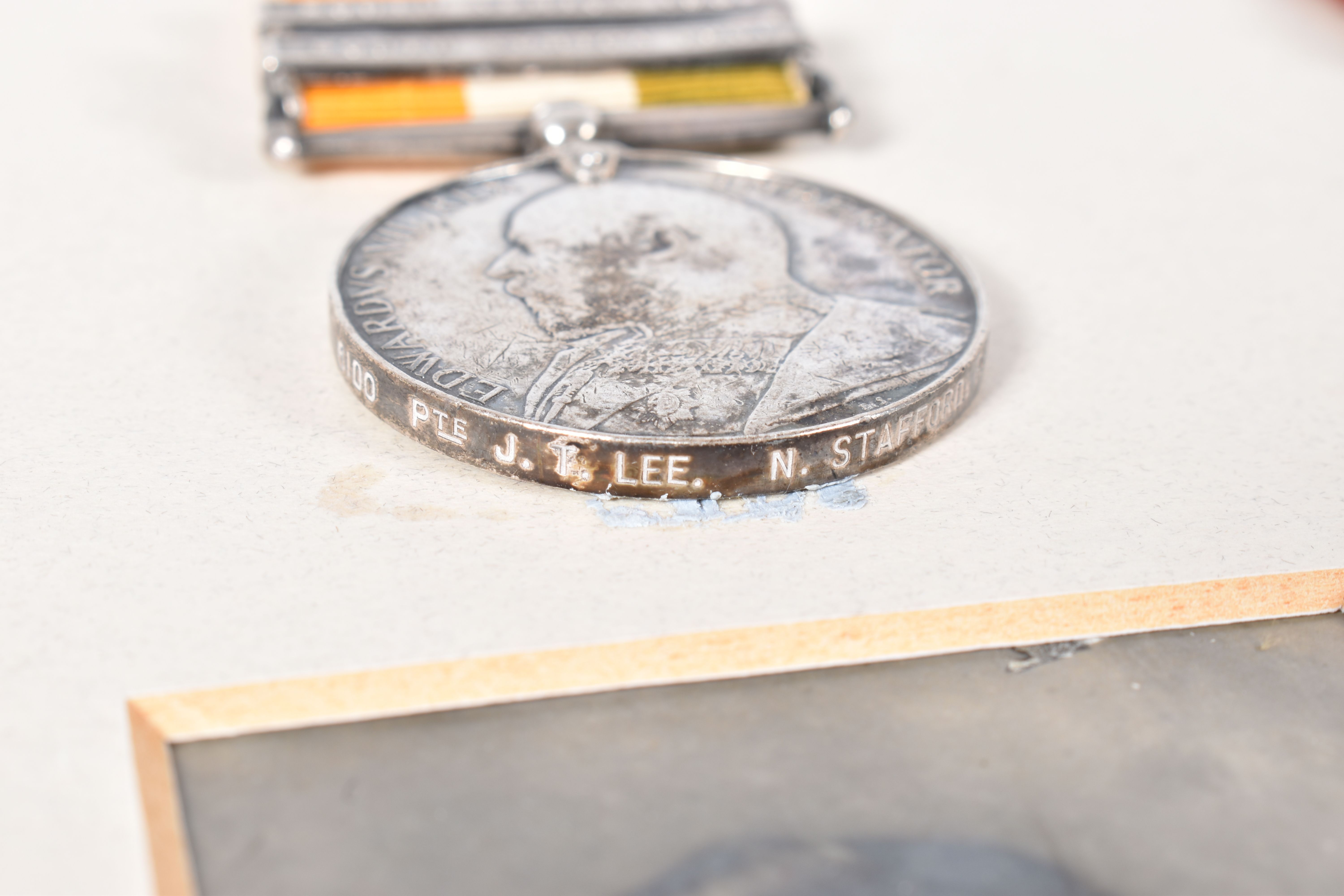 A NORTH STAFFORDSHIRE REGIMENT BOER WAR AND WWI 1914 MONS STAR TRIO OF MEDALS, the Boer War pair are - Image 11 of 25