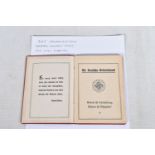 DAF MEMBERSHIP BOOK, GERMAN WORKERS FRONT, FOR OTTO ISHERTEL, includes several stamped pages,