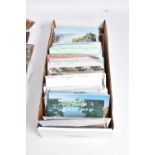 POSTCARDS, a tray containing postcards to various towns and villages in Wales, approximately 200