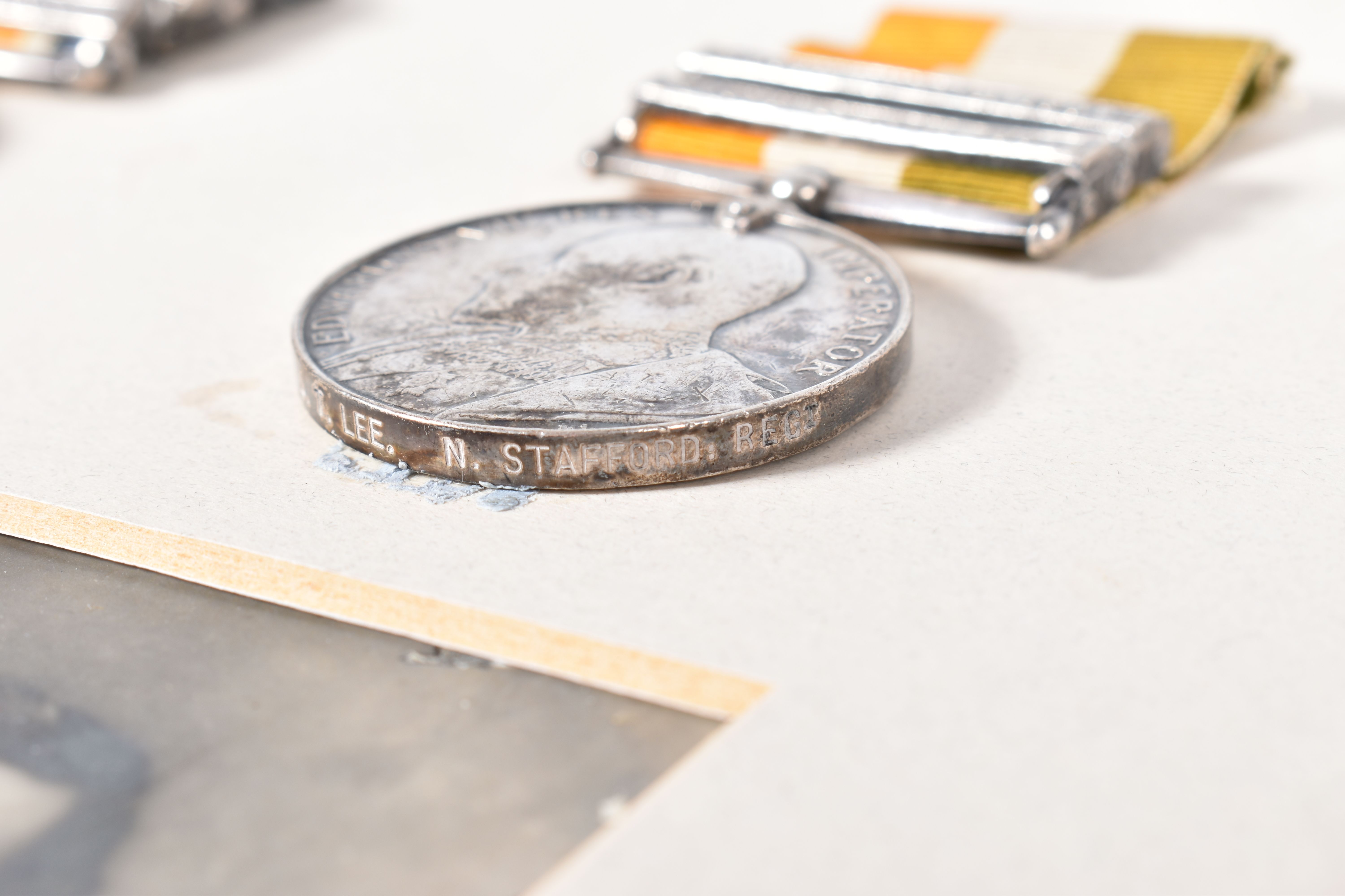 A NORTH STAFFORDSHIRE REGIMENT BOER WAR AND WWI 1914 MONS STAR TRIO OF MEDALS, the Boer War pair are - Image 12 of 25