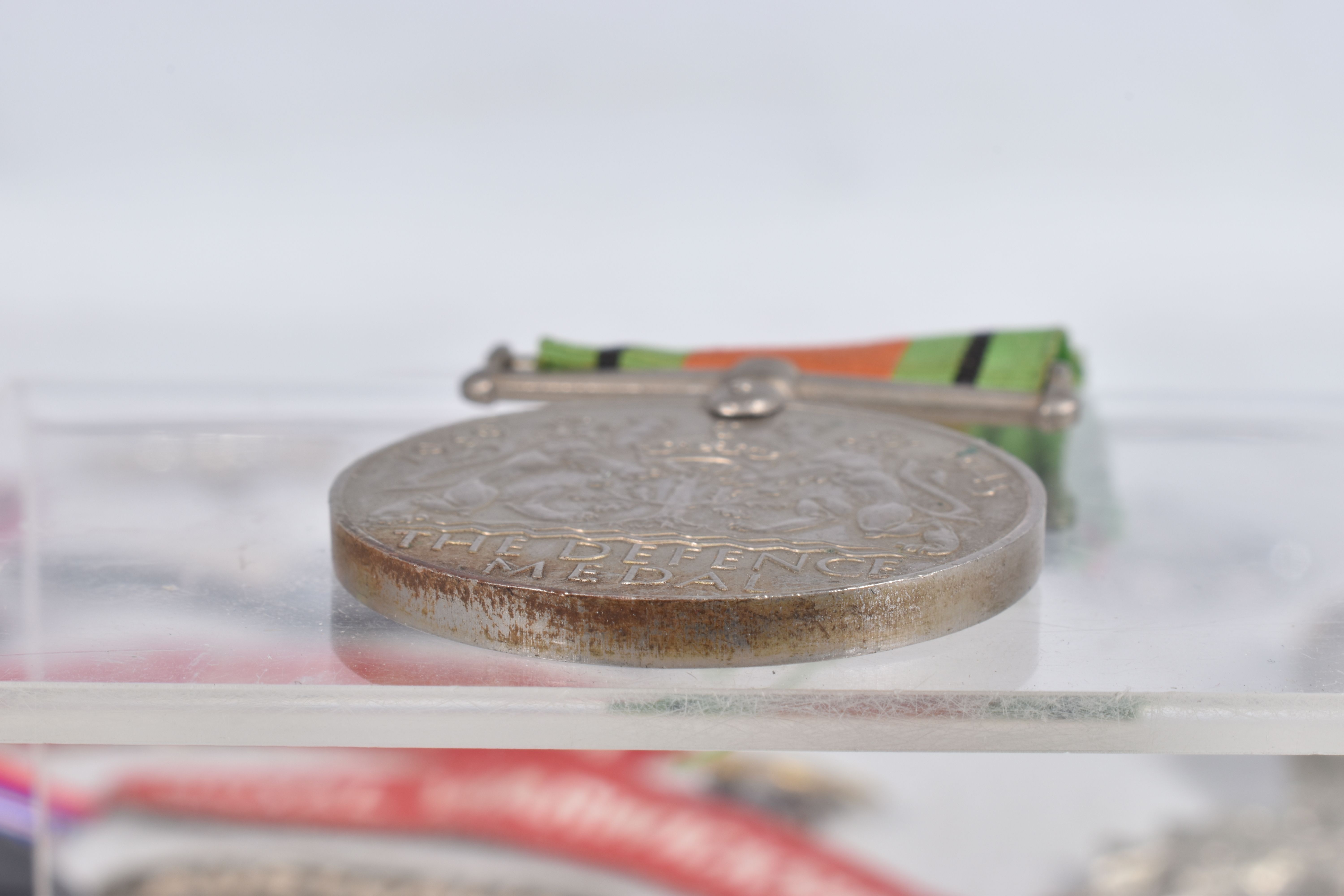 A BOX CONTAINING A HALLMARKED SILVER WALES SUNDAY SCHOOL MEDAL, a WWII Defence medal, two - Image 4 of 19