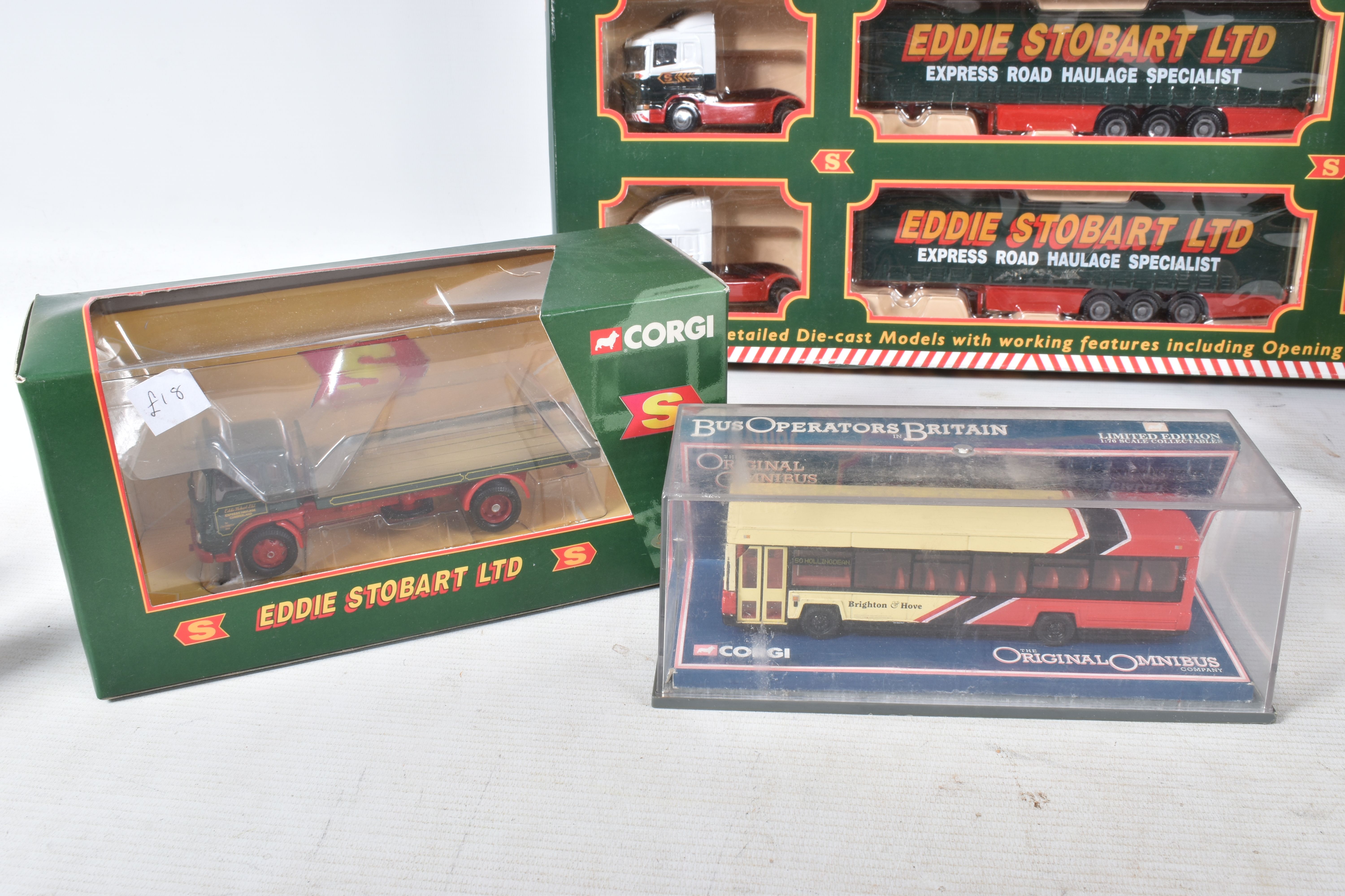 A QUANTITY OF BOXED CORGI EDDIE STOBART VEHICLES AND OTHER DIE-CAST MODELS, to include a Truck Set - Image 7 of 10