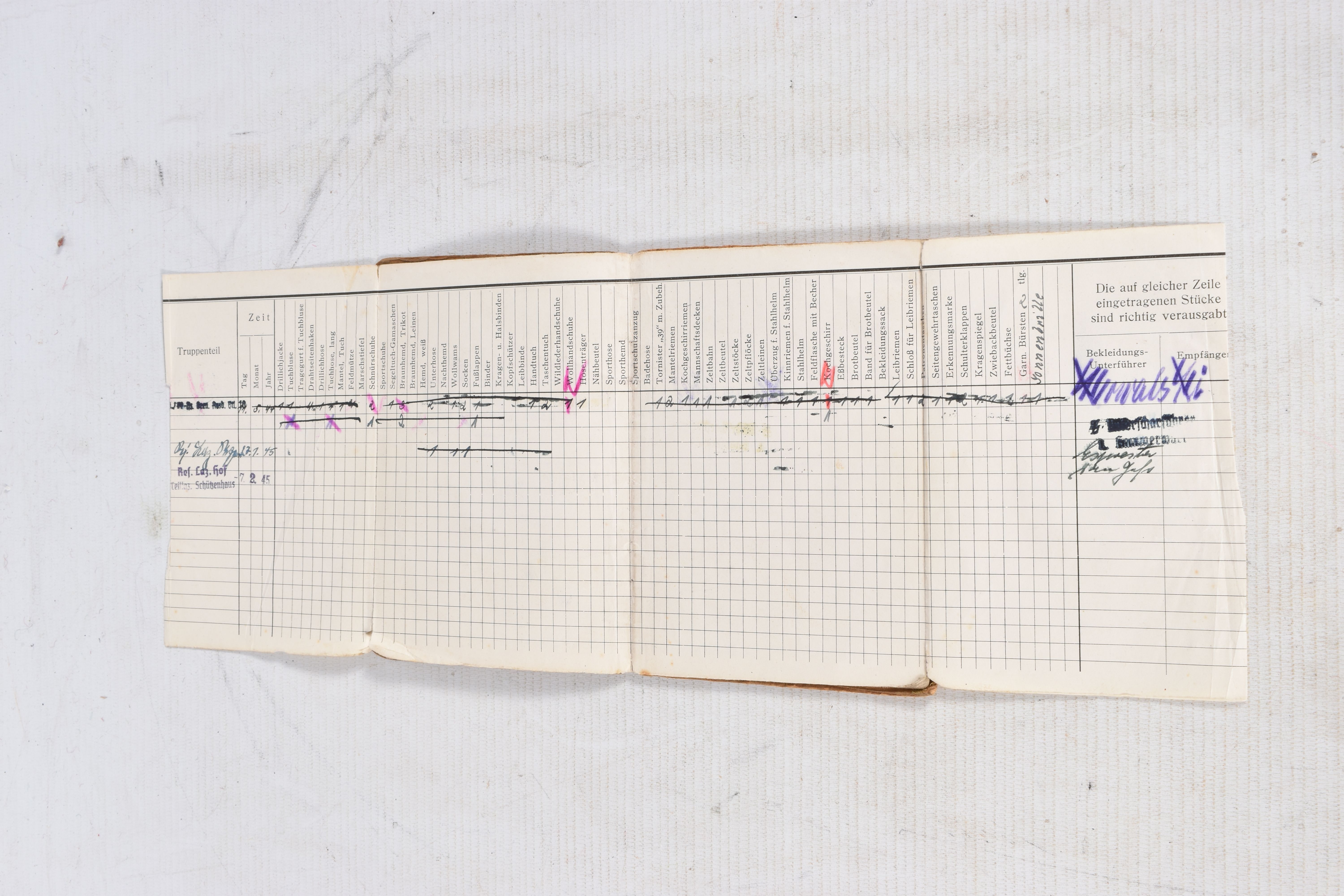 WWII SS SOLDBUCH SS PANZER GRENDADIER FOR OTTO HAMM, UNIT 3rd SS Panzer Grendadier Regt (Danish - Image 7 of 17