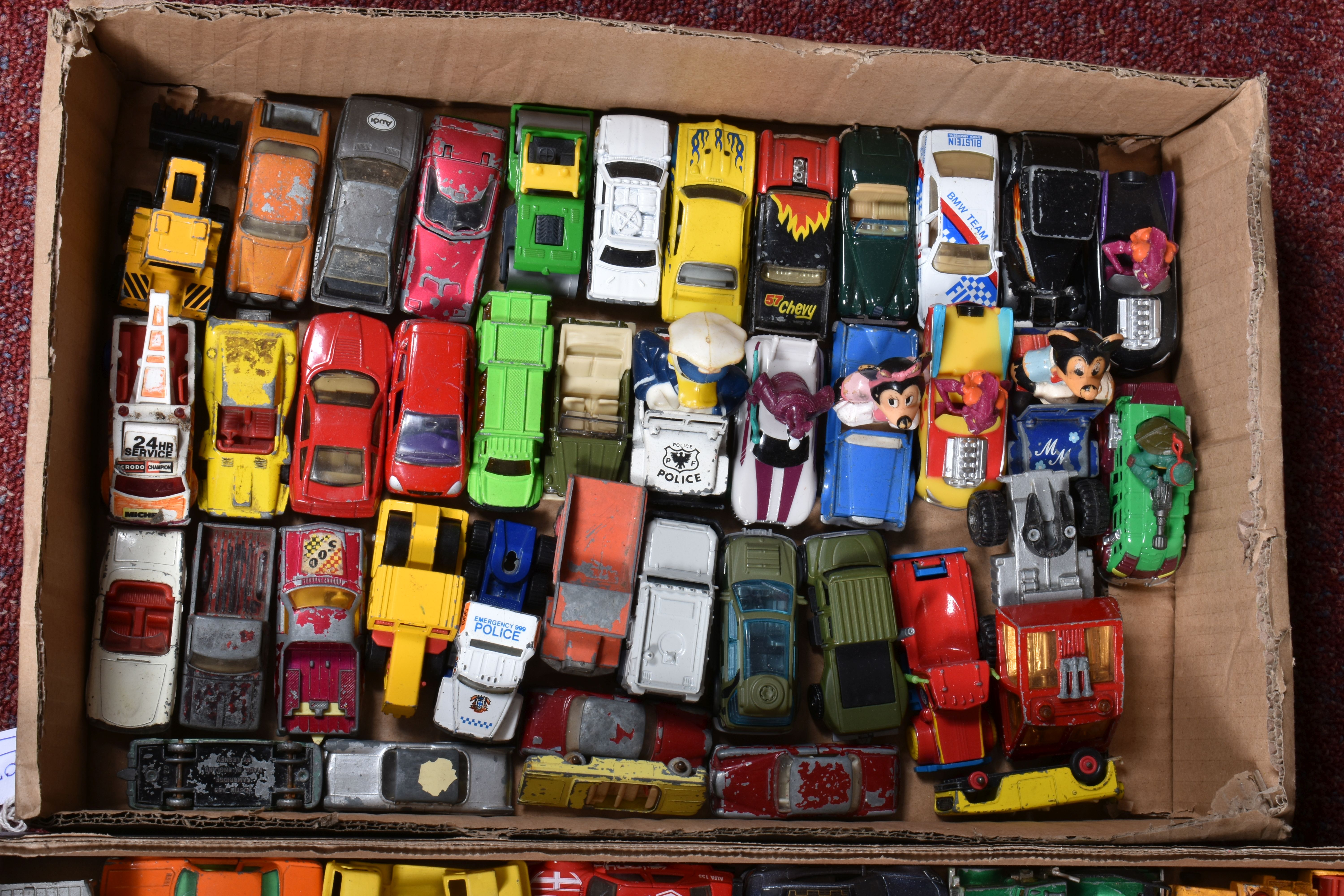 A QUANTITY OF UNBOXED PLAYWORN DIECAST MATCHBOX VEHICLES, presented in six boxes to include - Image 2 of 7