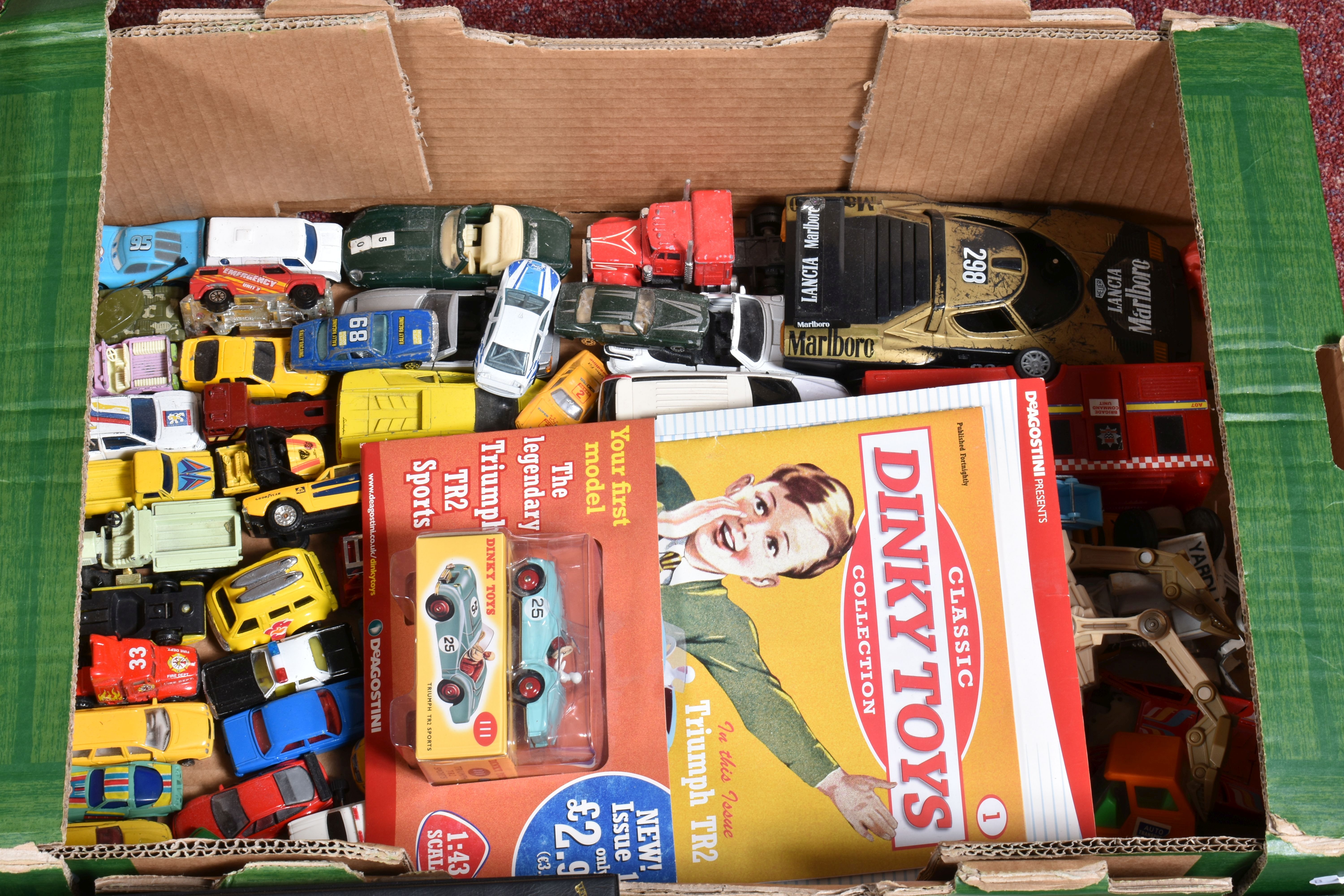 FOUR BOXES OF BOXED AND UNBOXED MODEL VEHICLES, to include a tray of Oxford Die-Cast, 27 in total, - Image 6 of 7