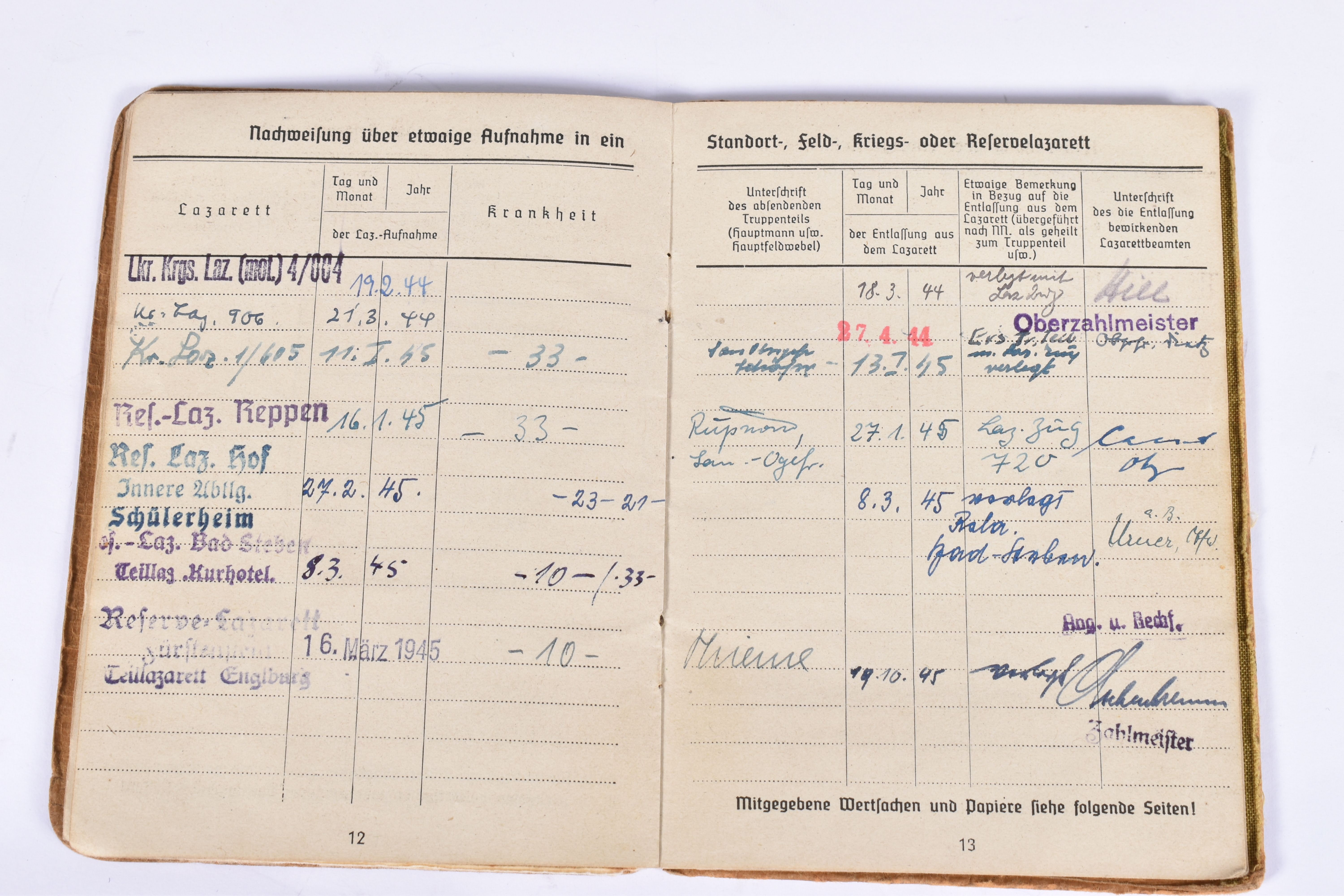 WWII SS SOLDBUCH SS PANZER GRENDADIER FOR OTTO HAMM, UNIT 3rd SS Panzer Grendadier Regt (Danish - Image 9 of 17