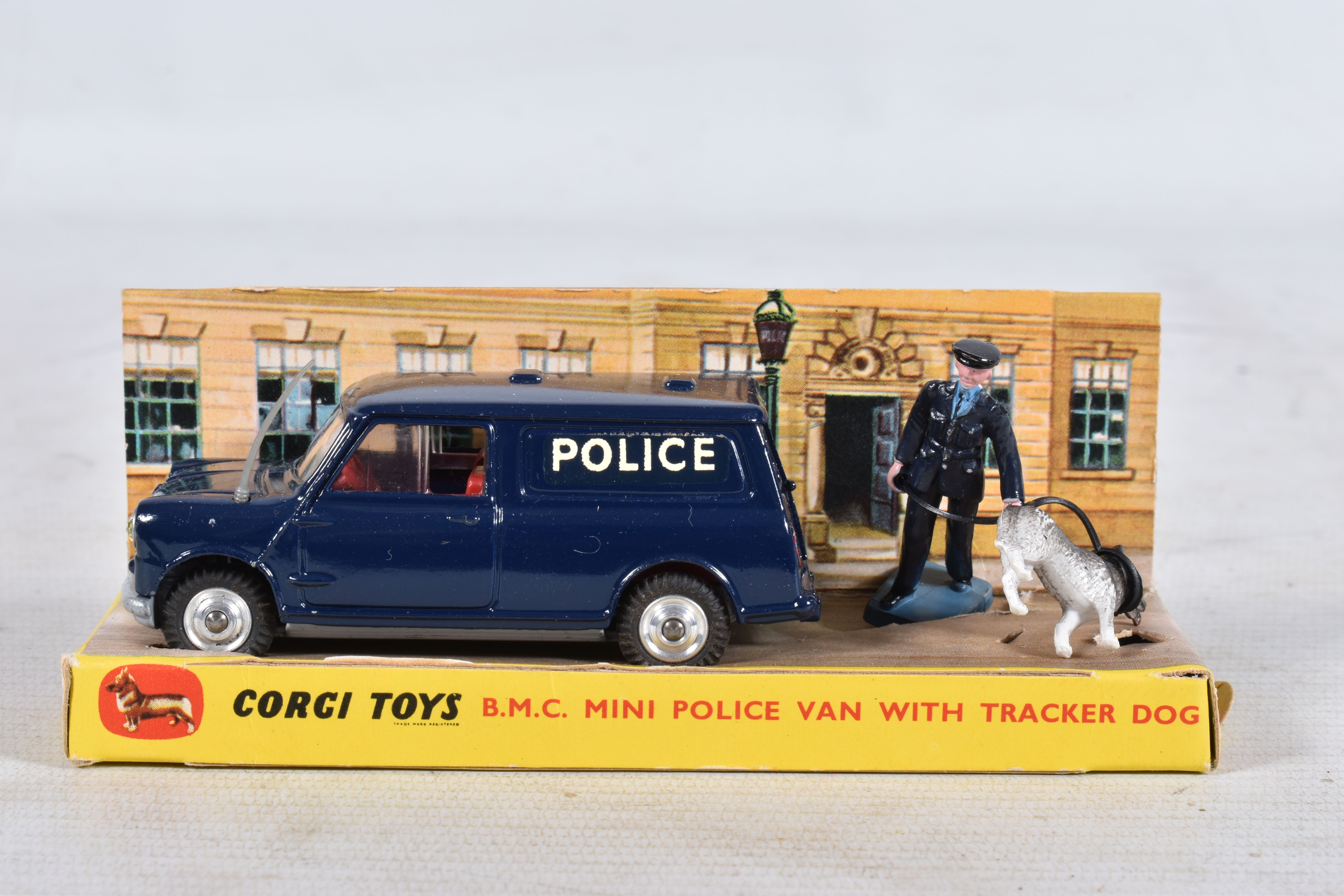 A BOXED CORGI TOYS B.M.C. MINI POLICE VAN WITH TRACKER DOG, No.448, appears complete with - Image 2 of 11