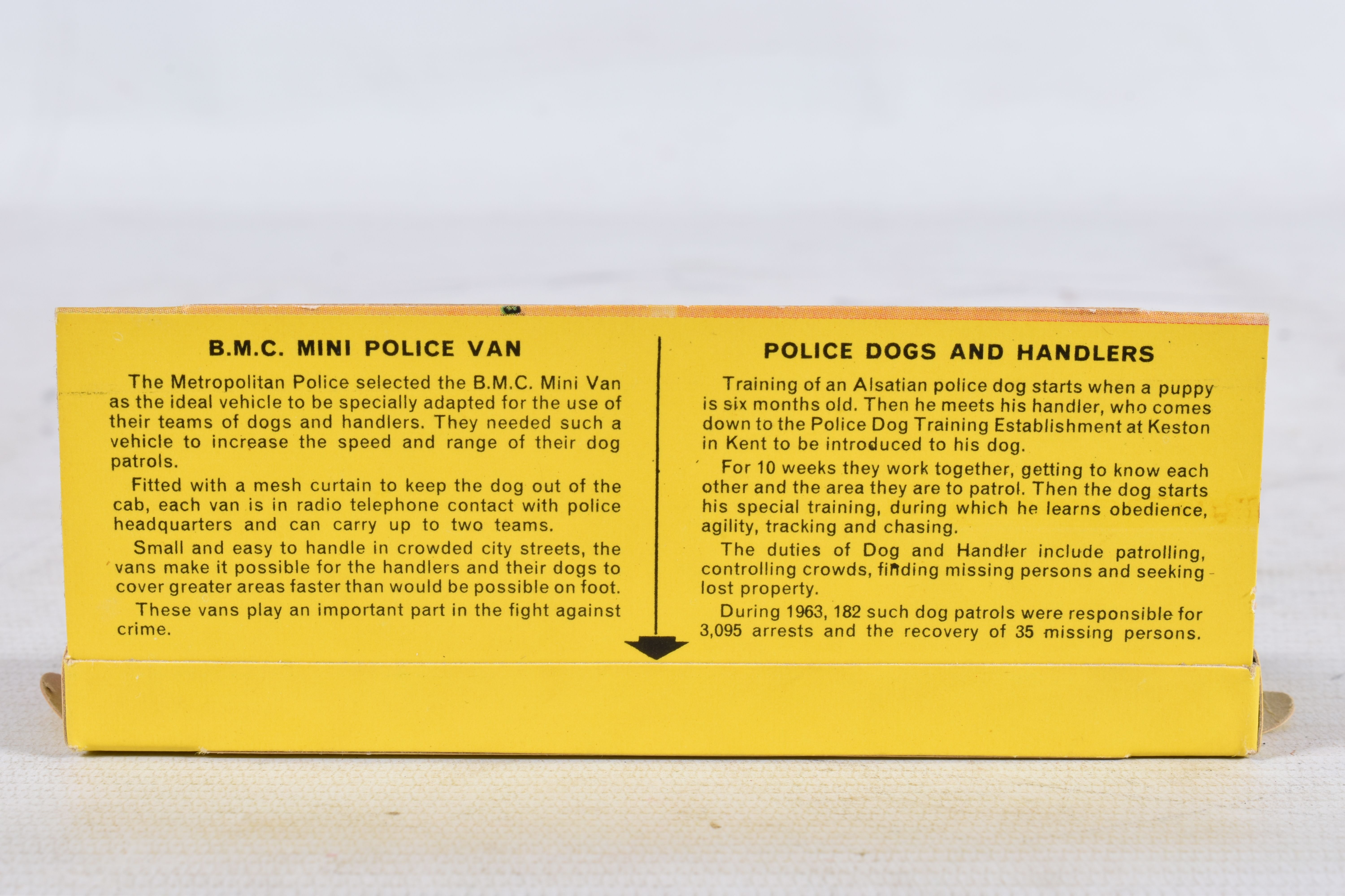 A BOXED CORGI TOYS B.M.C. MINI POLICE VAN WITH TRACKER DOG, No.448, appears complete with - Image 7 of 11