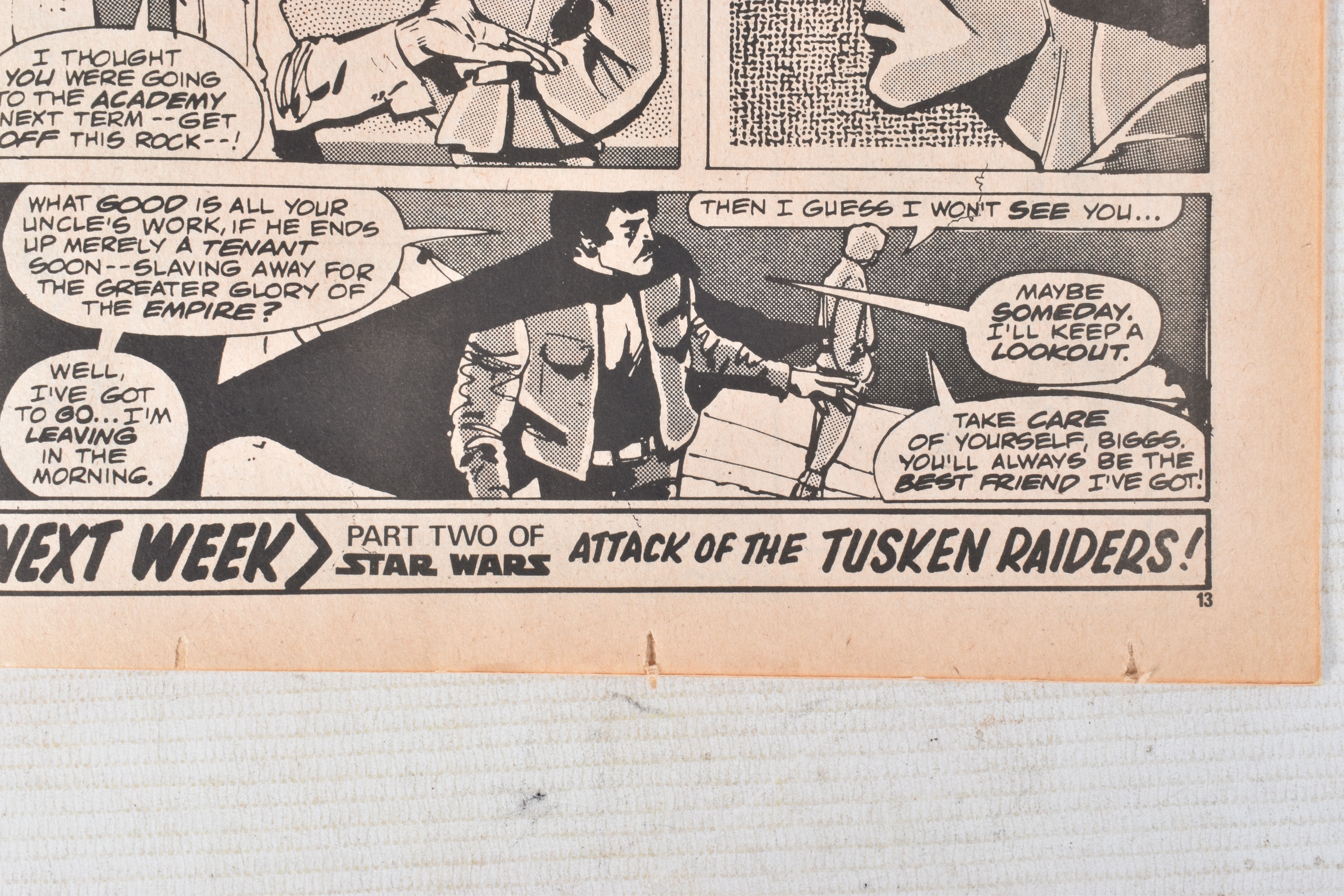 A MARVEL COMICS GROUP STAR WARS WEEKLY NO. 1 MAGAZINE, missing its free toy, dated Feb 8 1978, front - Image 7 of 15