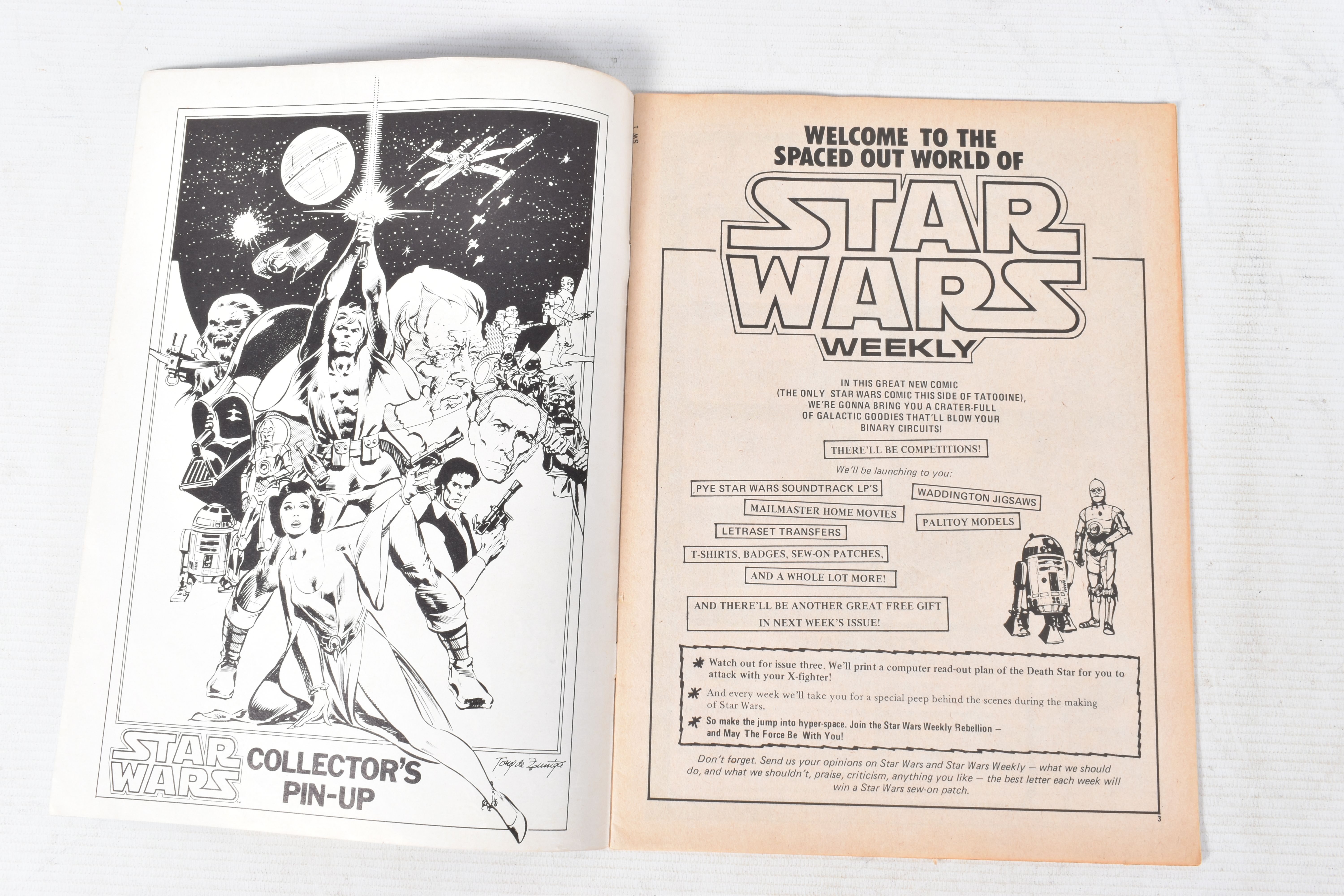 A MARVEL COMICS GROUP STAR WARS WEEKLY NO. 1 MAGAZINE, missing its free toy, dated Feb 8 1978, front - Image 4 of 15