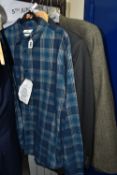 EIGHT ITEMS OF MEN'S CLOTHING, comprising a Grendale pure new wool tweed jacket UK size 42